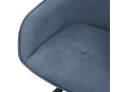 Silla giratoria Silla de comedor Sillón Giratorio 360 grados Silla de salón Azul