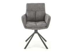 Silla giratoria tapizada de diseño en tejido gris Edge
