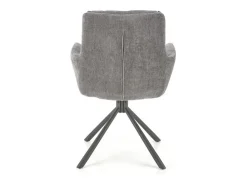 Silla giratoria tapizada de diseño en tejido gris Edge