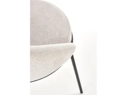 Silla GROIX de tela beige con estructura de metal