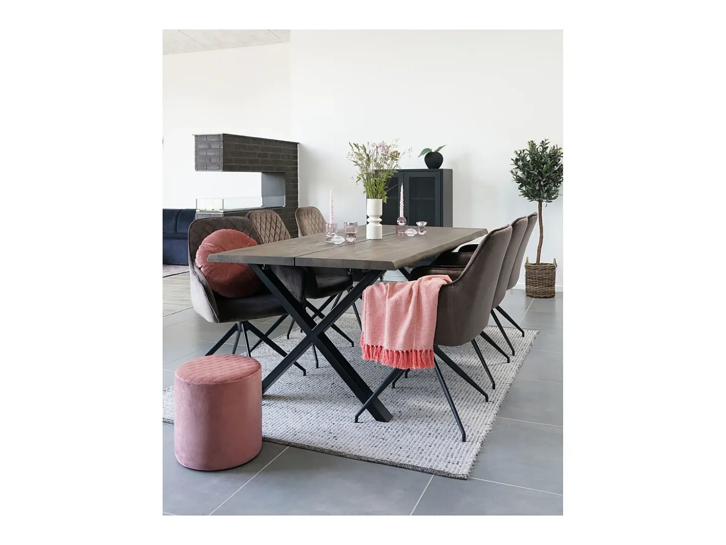 Silla Harbo, Marrón, 62x56x89 cm, Kendra Home