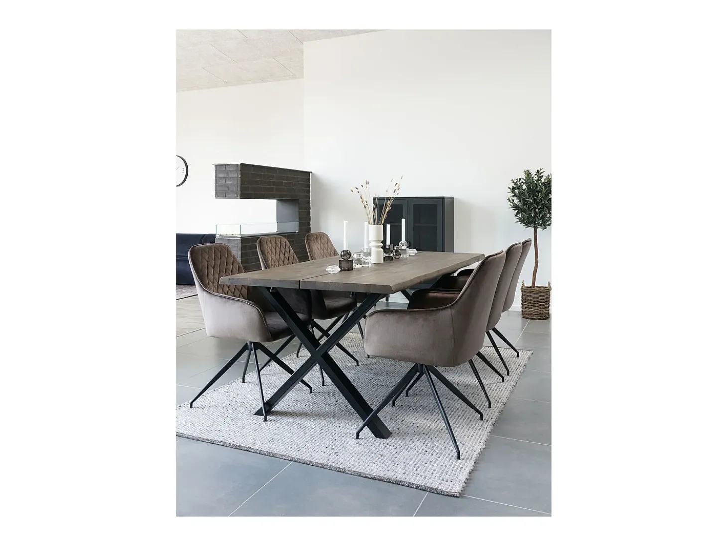 Silla Harbo, Marrón, 62x56x89 cm, Kendra Home