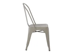 Silla industrial de acero brillante Kontoir, negra-Violeta