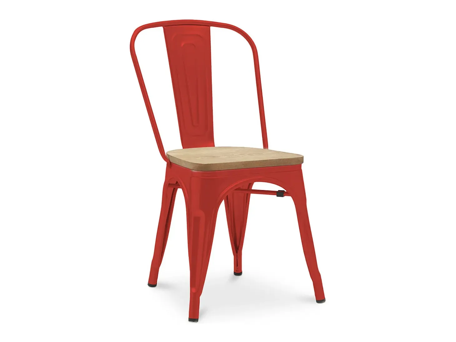 Silla industrial Kontoir marrón con asiento de pino macizo claro-Oro