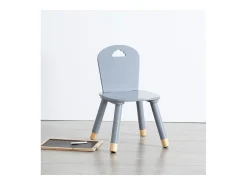 Silla Infantil Douceur Patas Madera Gris y Roble Claro Estilo Infantil