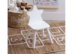 Silla Infantil Douceur respaldo Estrella Melamina Madera Blanco