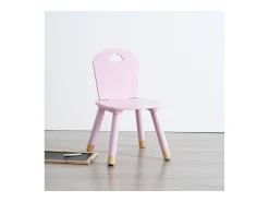 Silla infantil madera rosa 50.5x27.8x28cm