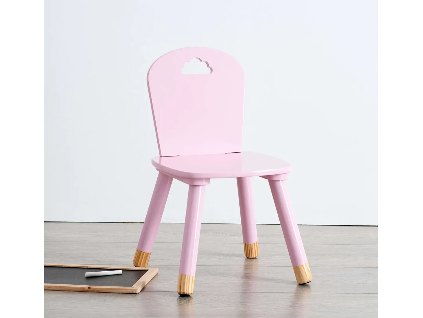Silla infantil madera rosa 50.5x27.8x28cm
