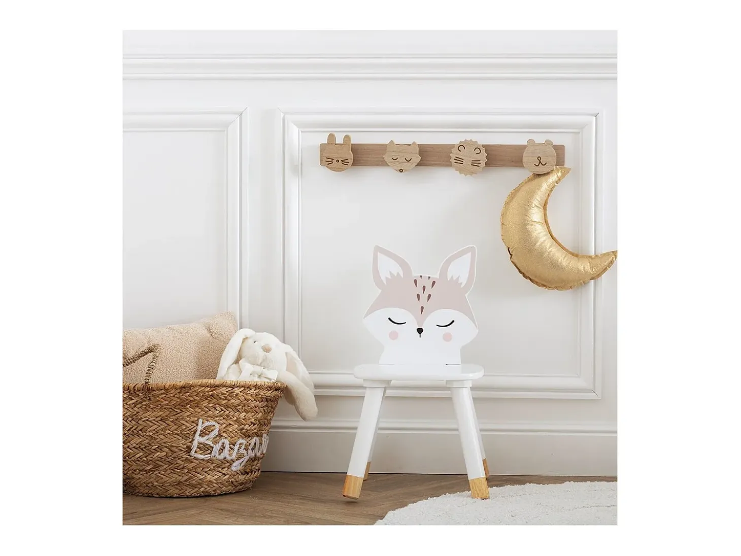 Silla infantil mdf blanco 52.5x28x28cm