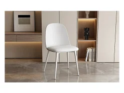 Silla ''JASMON'' Cojín PU Blanco, dimensiones H81 x L51 x P44, ideal para tu cocina o comedor.