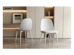 Silla ''JASMON'' Cojín PU Blanco, dimensiones H81 x L51 x P44, ideal para tu cocina o comedor.