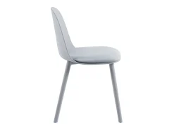 Silla Kalipo con cojín de asiento de terciopelo - Comodidad y modernidad-Color Gris claro