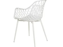 Silla Karlo de polipropileno con reposabrazos.-Color Blanco