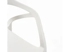 Silla Kinzo de polipropileno para interior y exterior-Color Blanco
