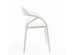 Silla Kinzo de polipropileno para interior y exterior-Color Blanco