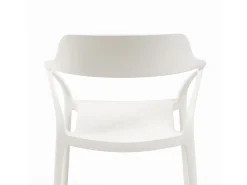 Silla Kinzo de polipropileno para interior y exterior-Color Blanco