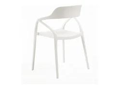 Silla Kinzo de polipropileno para interior y exterior-Color Blanco