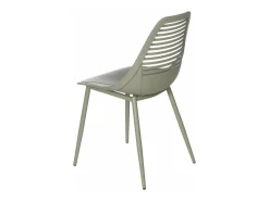 Silla Kyla de polipropileno y metal.-Color Verde almendra
