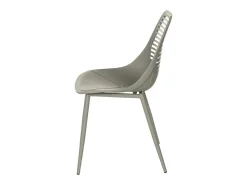 Silla Kyla de polipropileno y metal.-Color Verde almendra