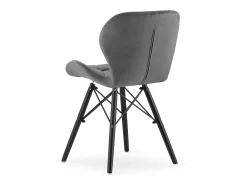 Silla LAGO de terciopelo - Patas grises/negras x 1