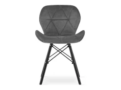 Silla LAGO de terciopelo - Patas grises/negras x 1
