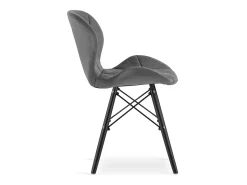 Silla LAGO de terciopelo - Patas grises/negras x 1