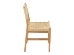 Silla LAP de madera de haya y cuerda natural – Auténtica artesanía-Color ribete verde crudo