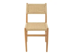 Silla LAP de madera de haya y cuerda natural – Auténtica artesanía-Color ribete verde crudo