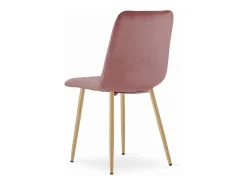 Silla LAVA - Terciopelo rosa / Patas de color madera x 1