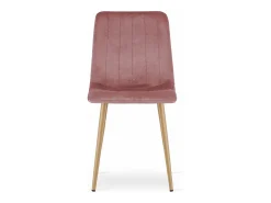 Silla LAVA - Terciopelo rosa / Patas de color madera x 1