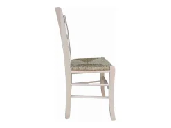 Silla Loris de madera con asiento de paja cruda para pintar