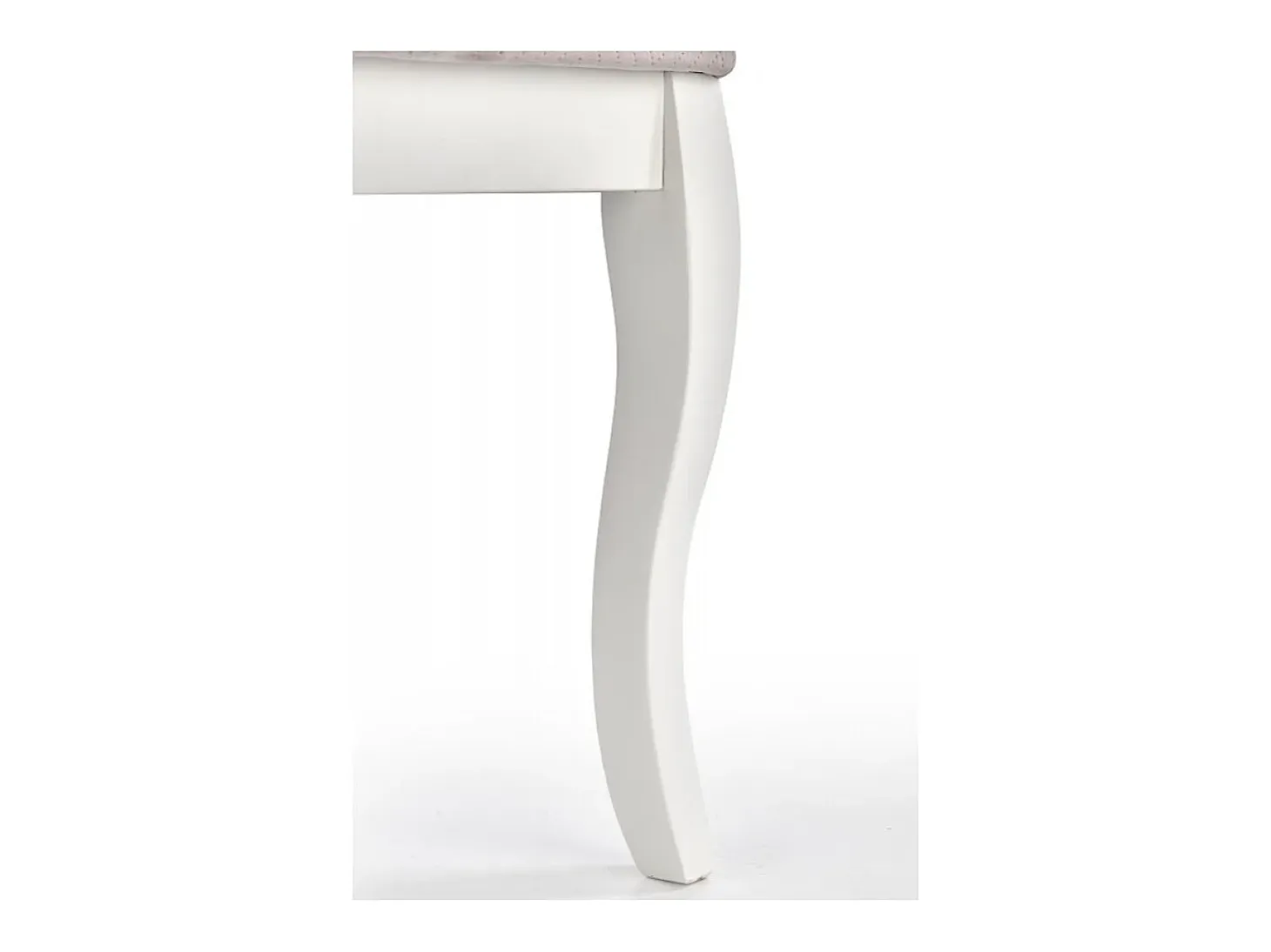 Silla Louis medallón de madera blanca y gris