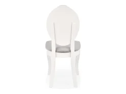 Silla Louis medallón de madera blanca y gris