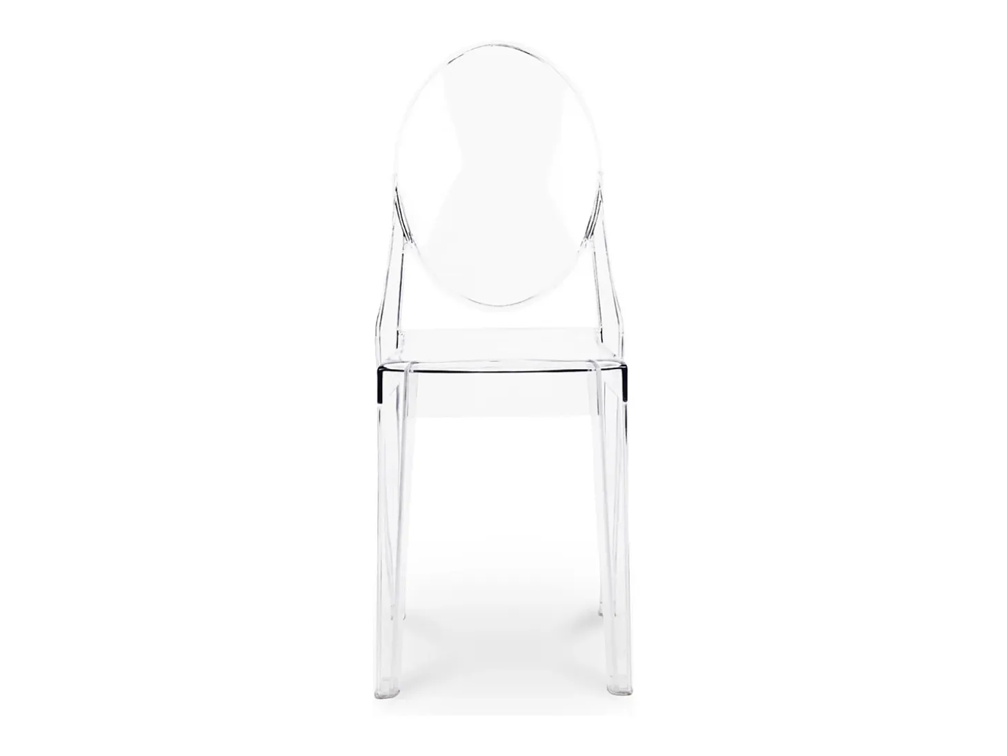 Silla Louiva gris transparente-Color Negro