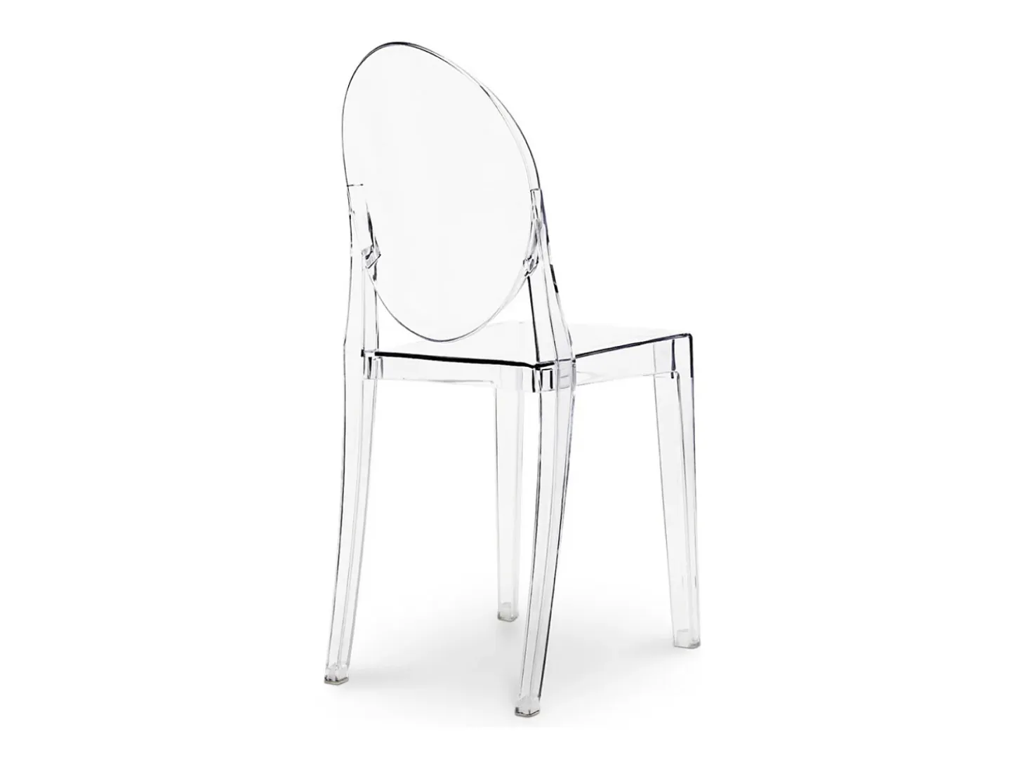 Silla Louiva gris transparente-Color Negro