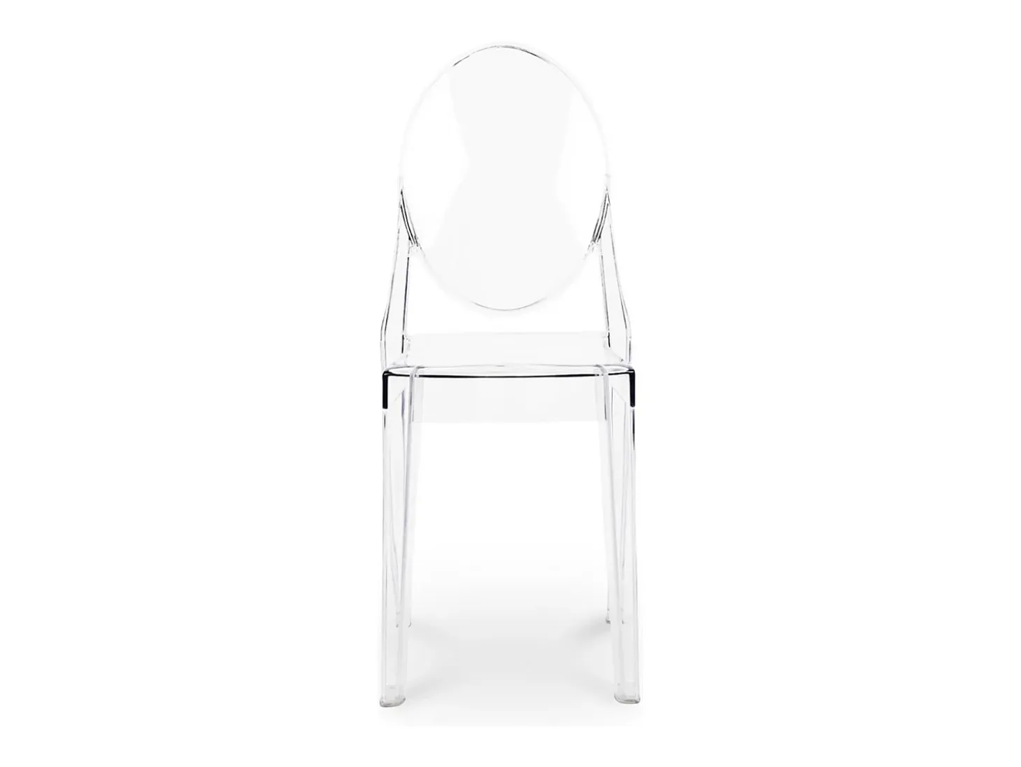 Silla Louiva gris transparente-Color Rojo transparente