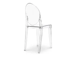 Silla Louiva gris transparente-Color Rojo transparente