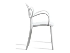 Silla MALIANO de polipropileno – Interior y exterior-Blanco