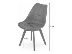 Silla MARK - negra / patas negras x 1