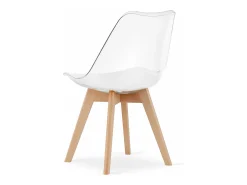 Silla MARK - patas transparentes / naturales x 1