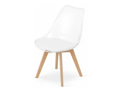Silla MARK - patas transparentes / naturales x 1