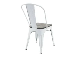 Silla MCW-A73 con asiento de madera, blanco