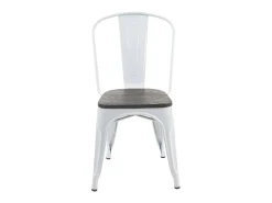 Silla MCW-A73 con asiento de madera, blanco