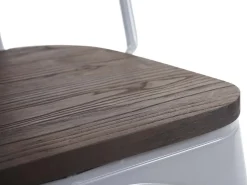 Silla MCW-A73 con asiento de madera (juego de 2), gris
