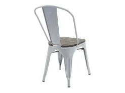 Silla MCW-A73 con asiento de madera (juego de 2), gris