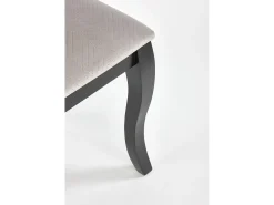 Silla medallón negra y beige en madera de Louis