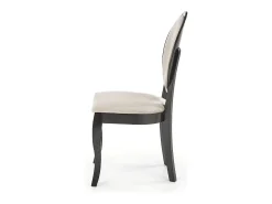 Silla medallón negra y beige en madera de Louis