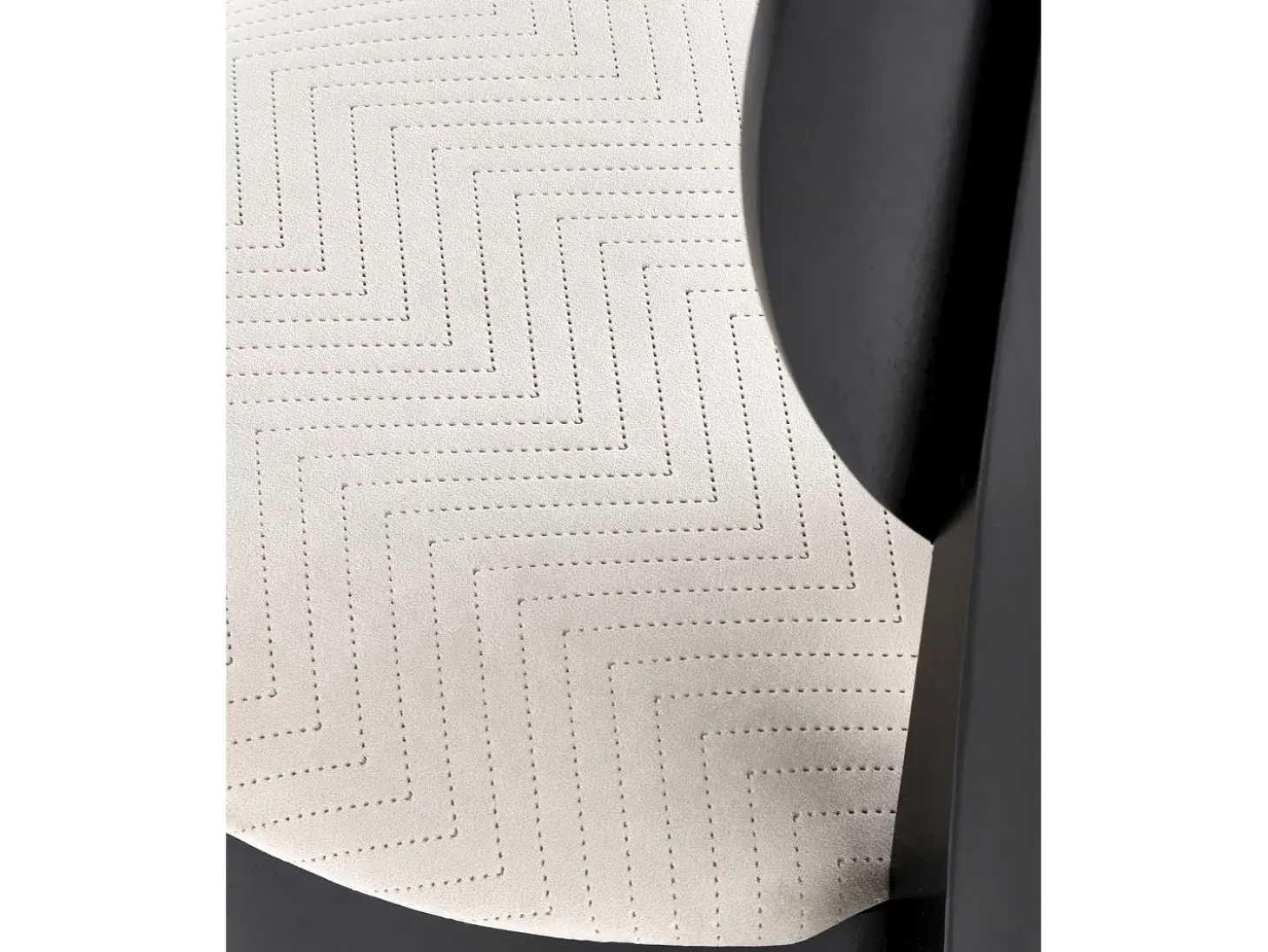 Silla medallón negra y beige en madera de Louis