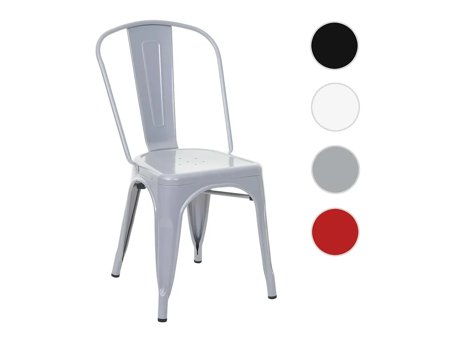 Silla metálica MCW-A73, gris