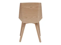 Silla moderna blanca y madera clara MELKIOR